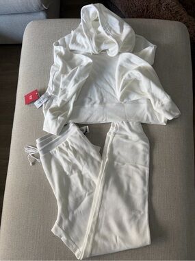 Sunday Best white Waffle Knit Hoodie and Joggers Set
